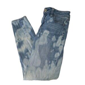 American Eagle Women's Ne(x)t Level Stretch Blue Size 4 26x28 Custom Bleached